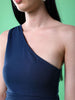 Shop Women Fitted One Shoulder Wrap Dress Online.
