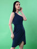 Shop Women Fitted One Shoulder Wrap Dress Online.