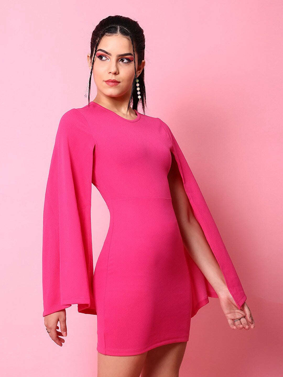 Shop Women Cape Sleeve Bodycon Dress Online.