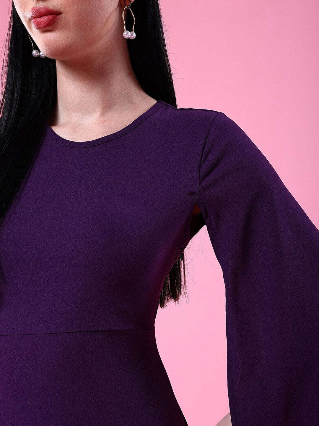 Shop Women Cape Sleeve Bodycon Dress Online.