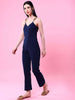 Shop Women Front Pleated Flare Jumpsuit Online.