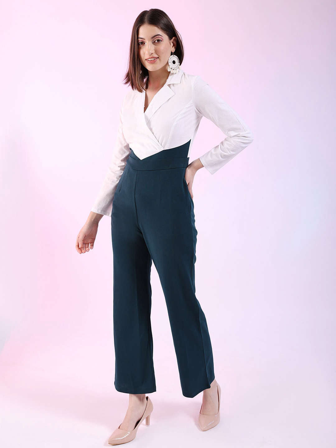 Shop Women Color Block Jumpsuit Online.