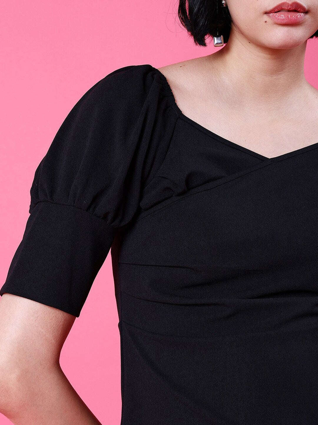 Shop Women Fitted Fitted Wrap Top Online.