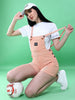Shop Women Side Button Corduroy Dungaree Short Online.