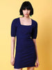 Shop Women Fitted Corduroy Puff Sleeve Dress Online.
