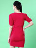 Shop Women Fitted Corduroy Puff Sleeve Dress Online.