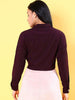 Shop Women Patch Pocket Corduroy Crop Shirt Online.