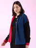 Shop Women Boxy Corduroy Colorblock Shirt Online.