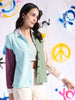 Shop Women Boxy Corduroy Colorblock Shirt Online.