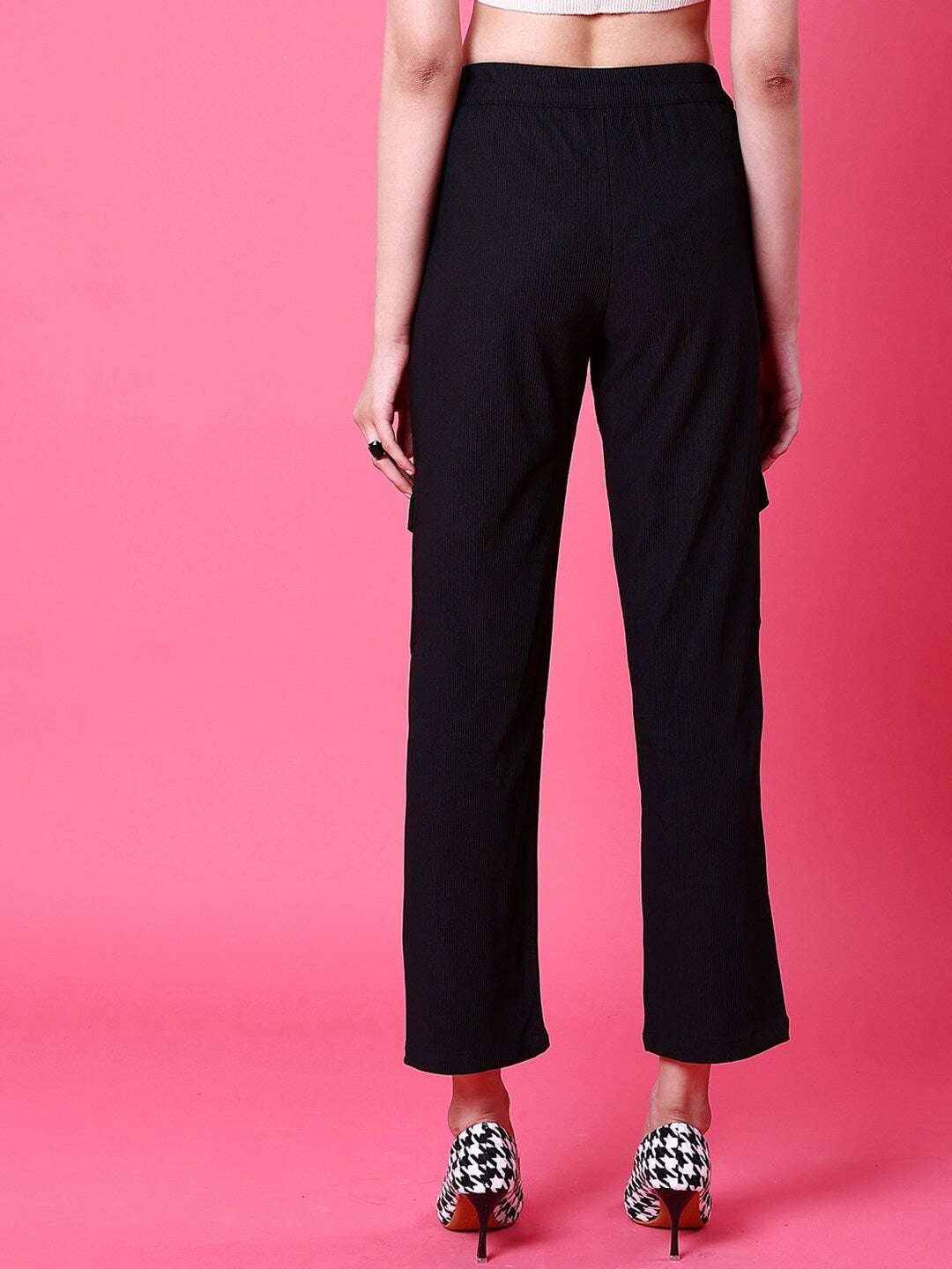 Shop Women Cargo Pocket Corduroy Flare Pant Online.