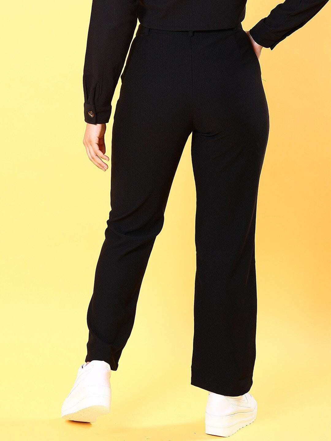 Shop Women Cut And Sew Tapered Corduroy Pant Online.