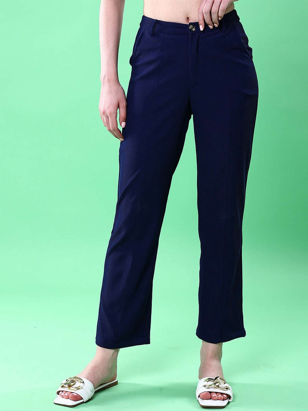 Shop Women Cut And Sew Tapered Corduroy Pant Online.