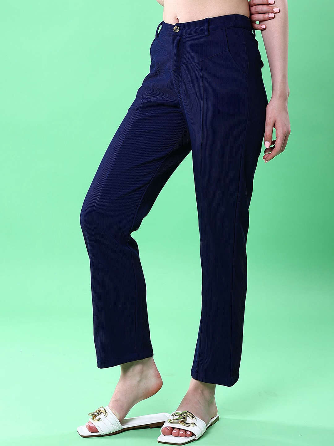 Shop Women Cut And Sew Tapered Corduroy Pant Online.