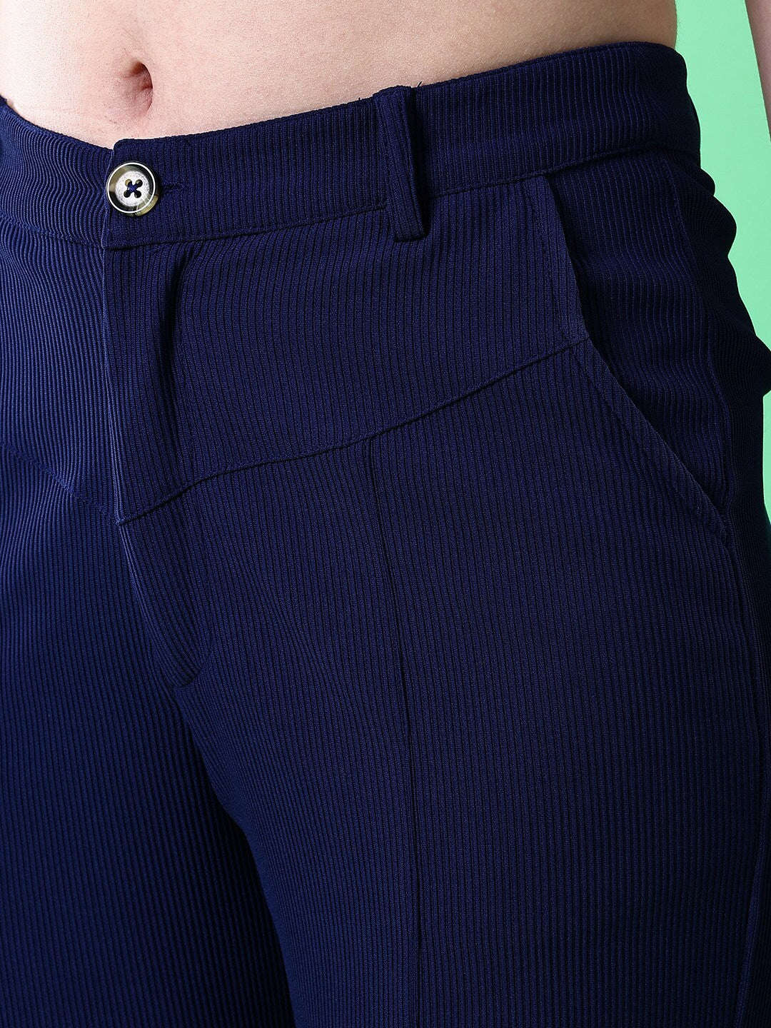 Shop Women Cut And Sew Tapered Corduroy Pant Online.