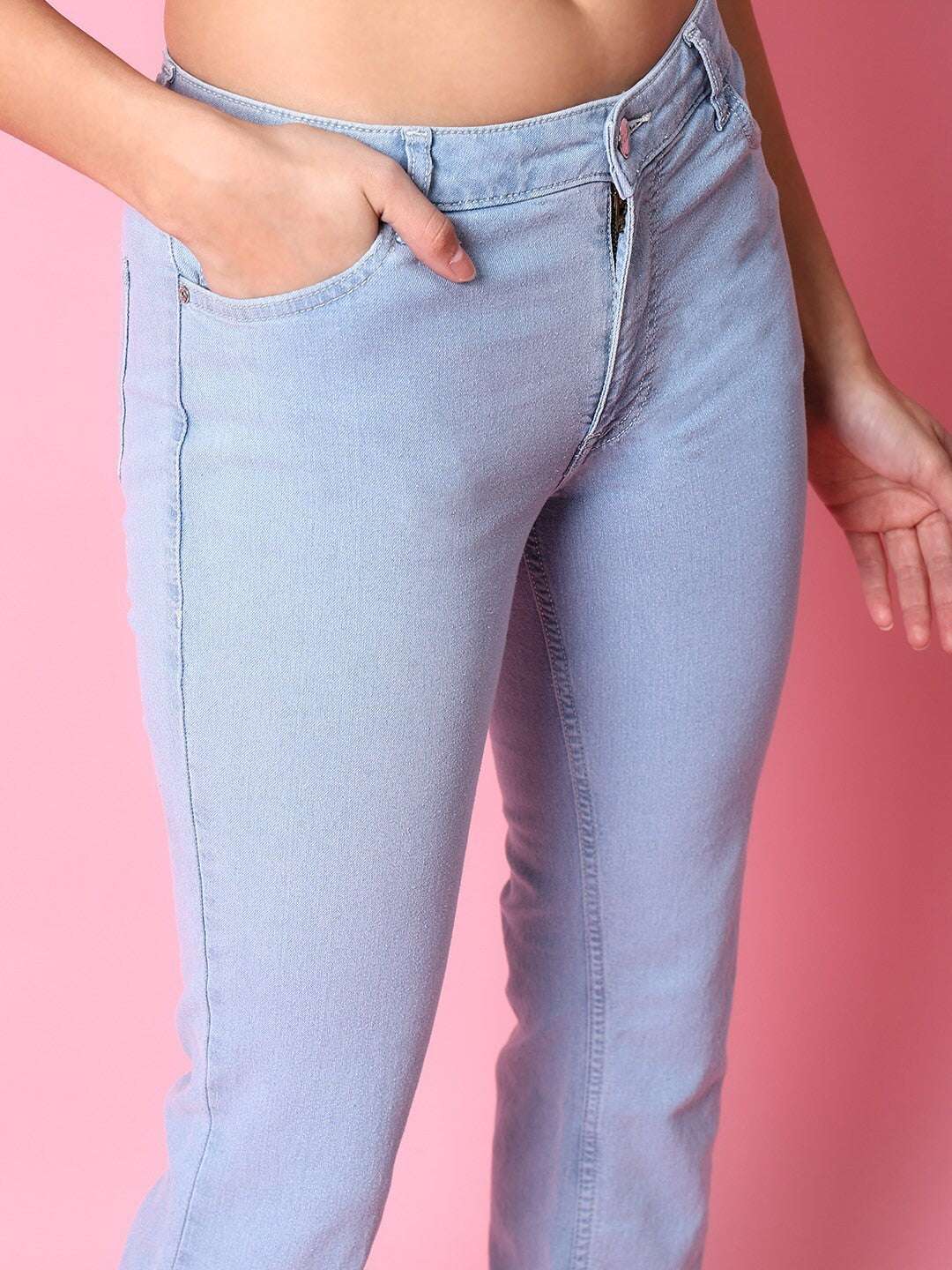 Shop Women Light Wash Bootcut Denim Jeans Online.