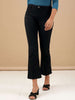 Shop Women Solid Black Bootcut Denim Jeans Online.