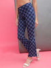 Shop Women Laser Checked Bootcut Denim Jeans Online.