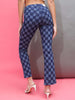 Shop Women Laser Checked Bootcut Denim Jeans Online.