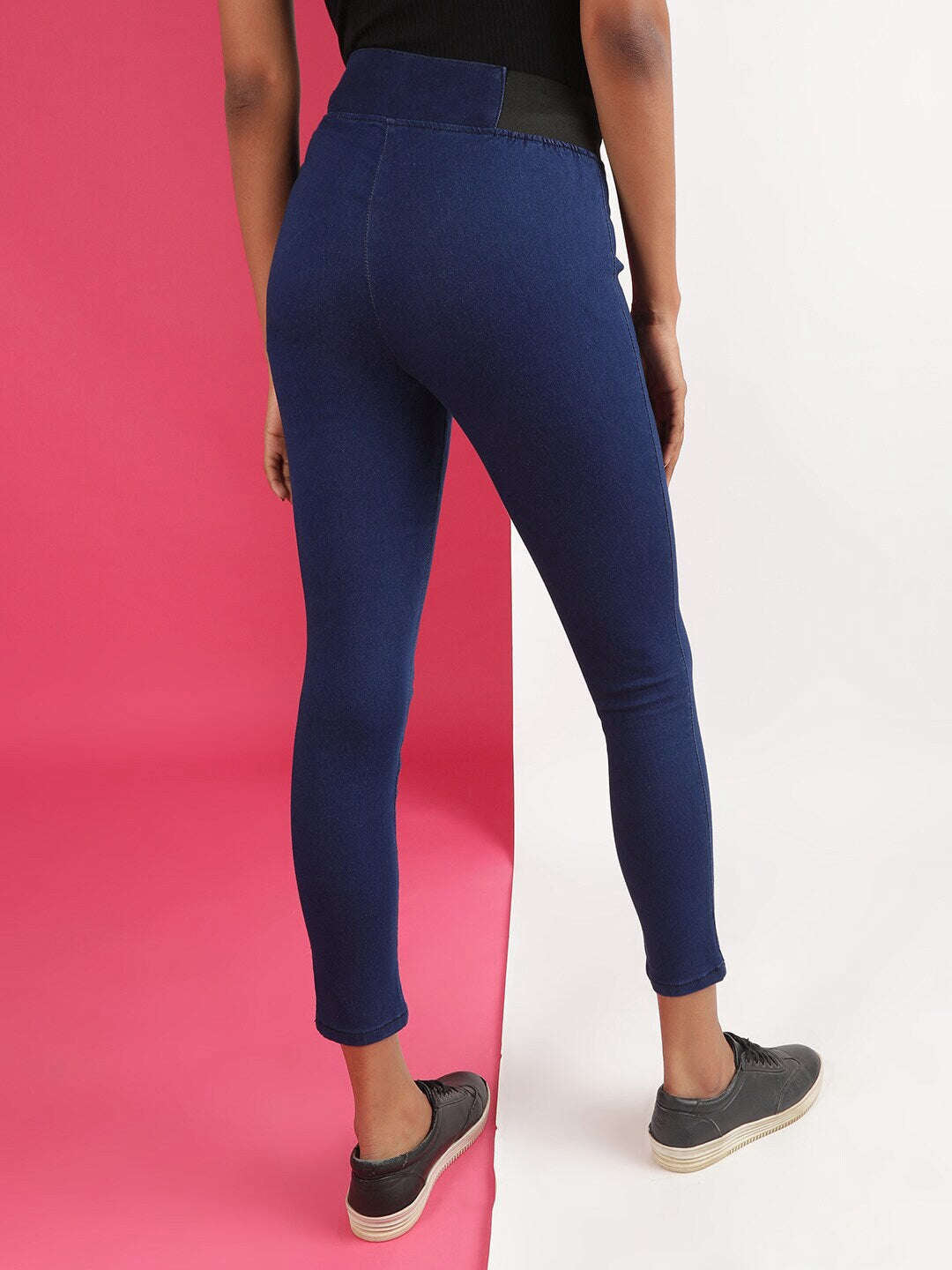 Shop Women Elasticated Denim Jegging Online.