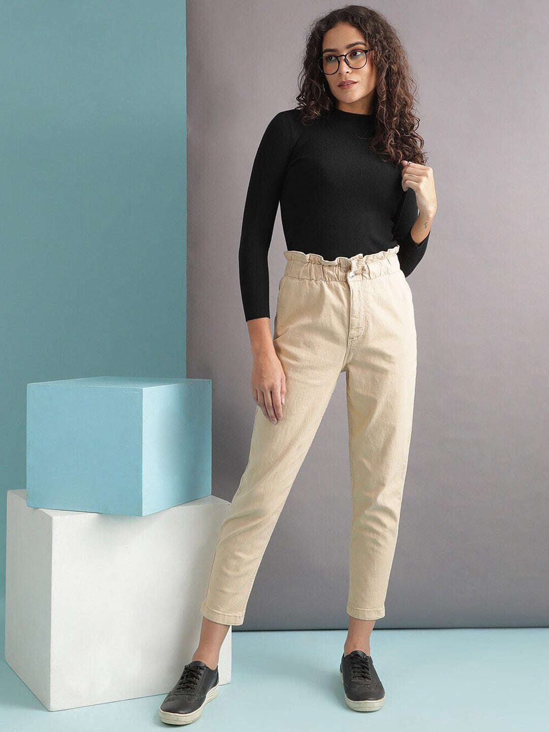 Shop Women Mom Fit Jeans Online.