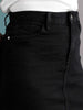 Shop Women Solid Black Short Denim Skirt Online.