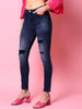 Shop Women Distressed Slim Fit Jeans Online.