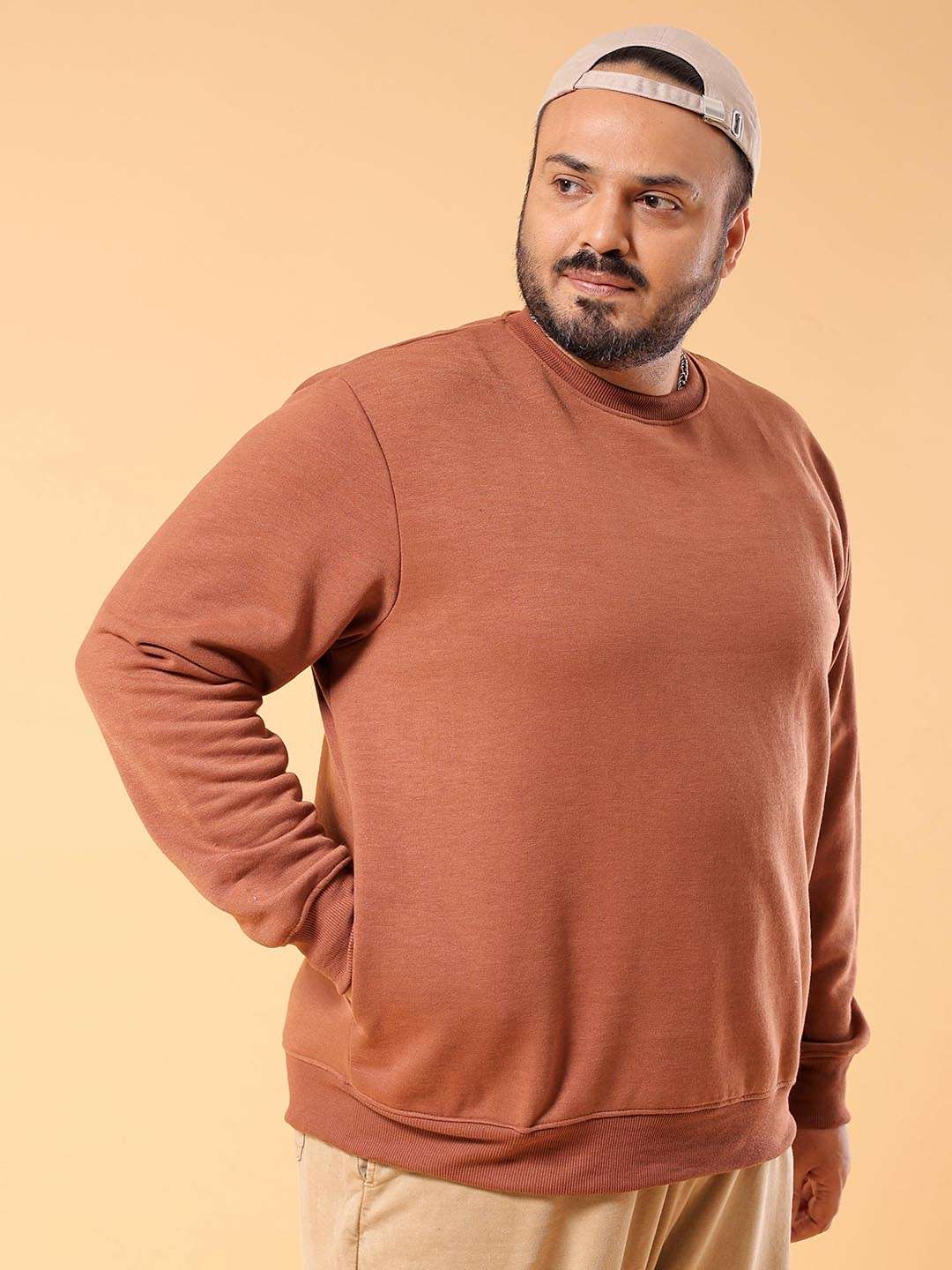 Shop Men's Solid Plus Size Sweatshirt Online.