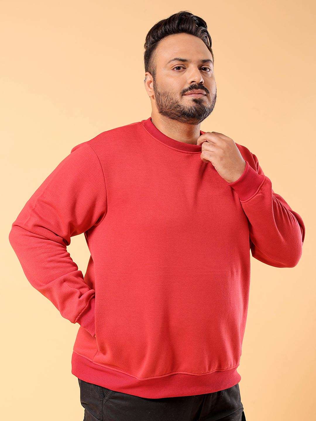 Shop Men's Solid Plus Size Sweatshirt Online.