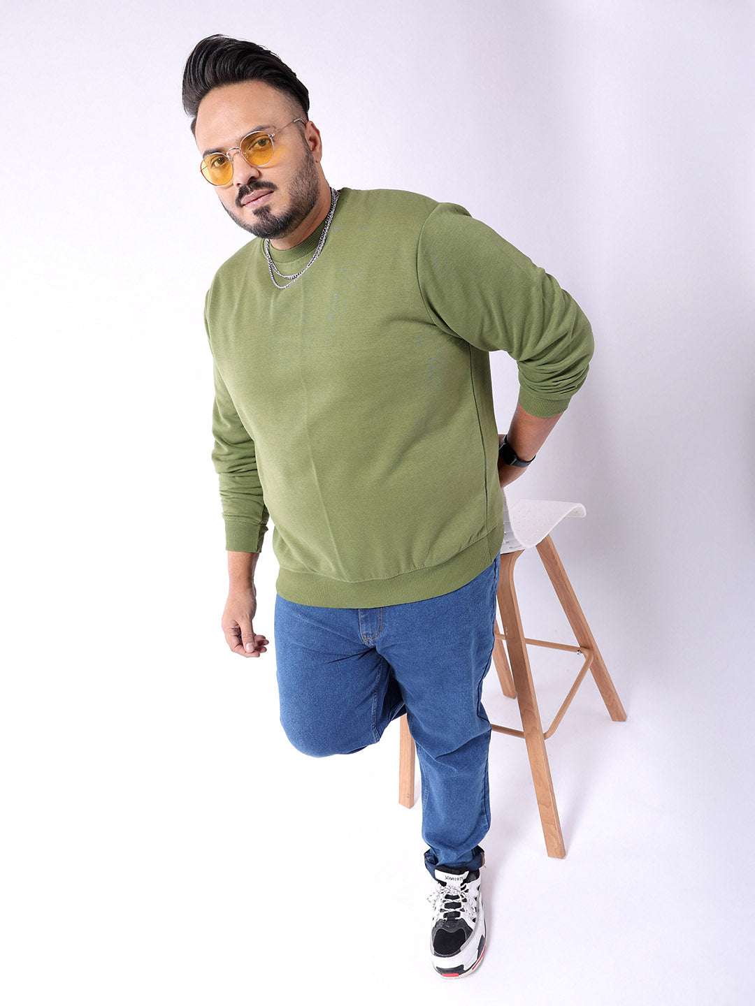 Shop Men's Solid Plus Size Sweatshirt Online.