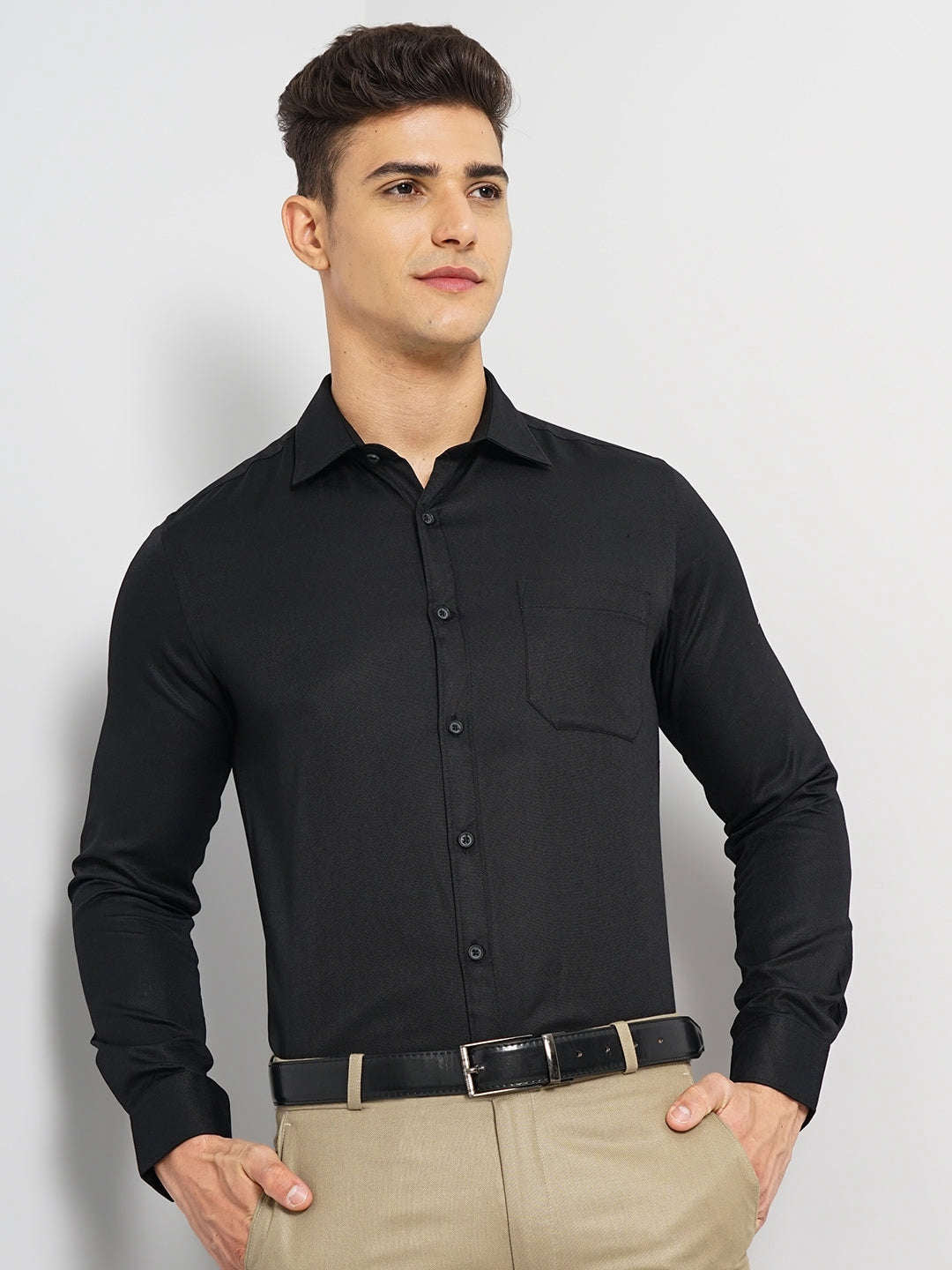 Shop Men Slim Fit Luxe Formal Shirt Online.