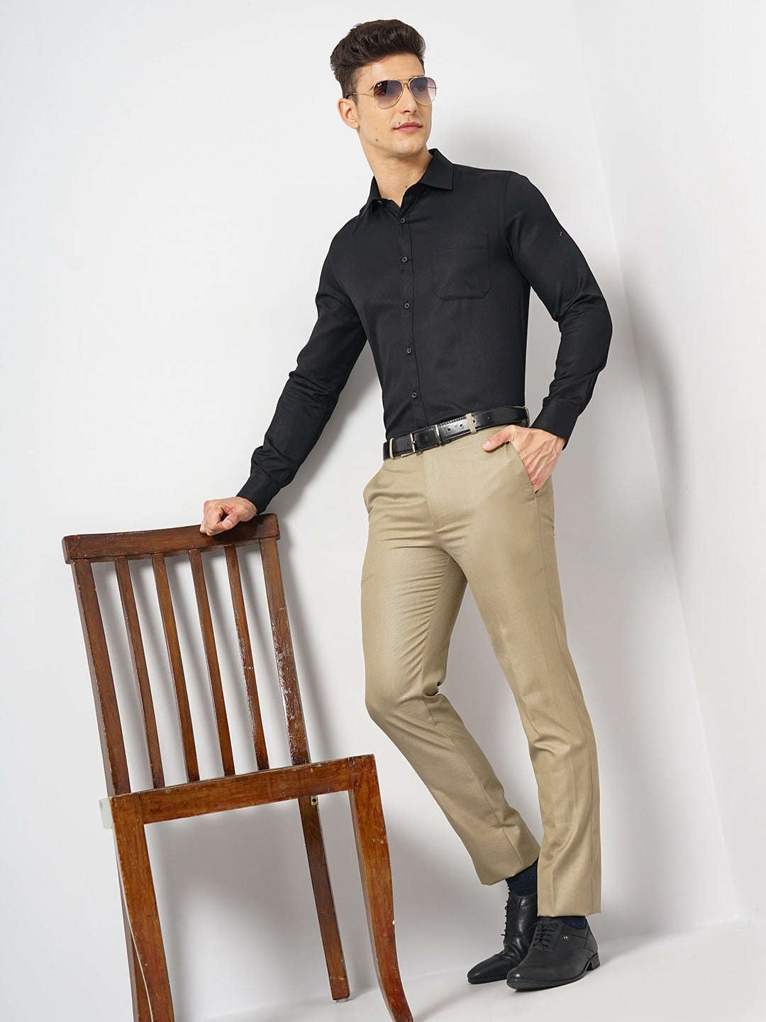 Shop Men Slim Fit Luxe Formal Shirt Online.