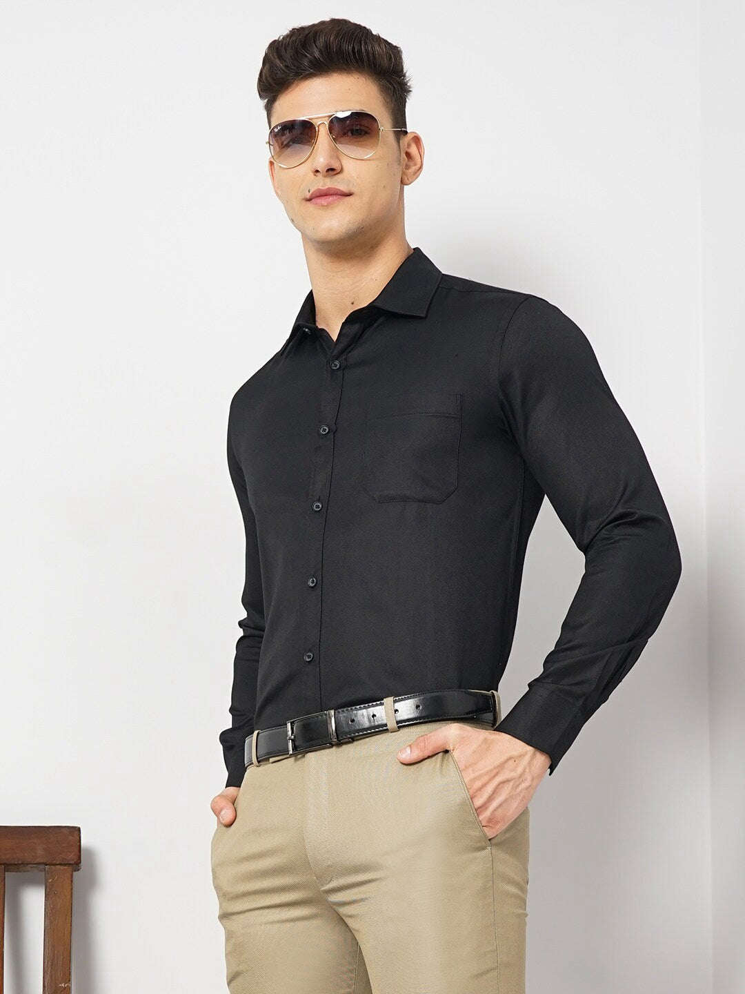 Shop Men Slim Fit Luxe Formal Shirt Online.