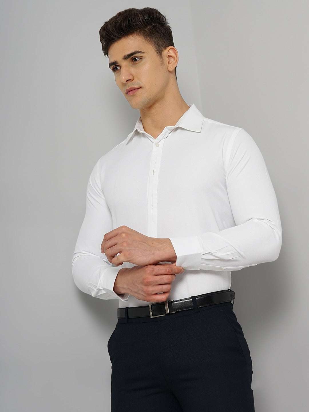 Shop Men Slim Fit Luxe Formal Shirt Online.