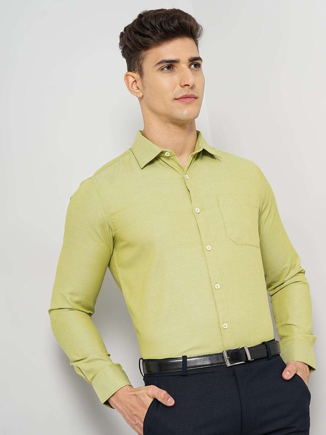 Shop Men Slim Fit Luxe Formal Shirt Online.