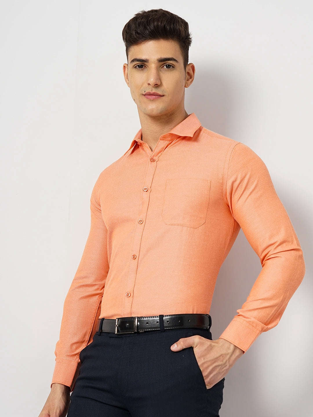 Shop Men Slim Fit Luxe Formal Shirt Online.