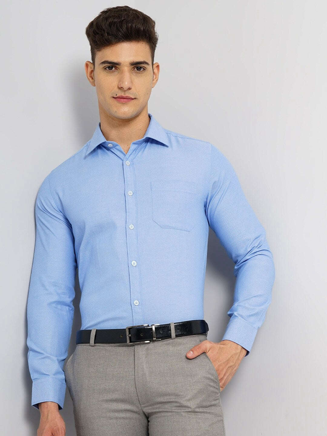 Shop Men Slim Fit Luxe Formal Shirt Online.