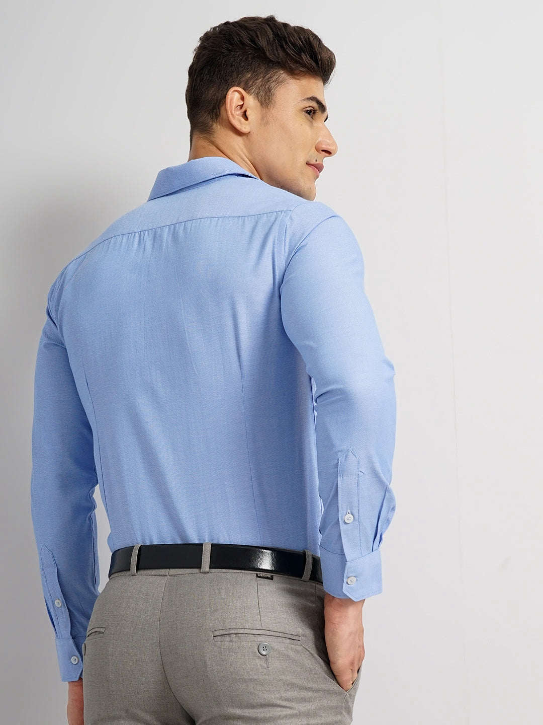 Shop Men Slim Fit Luxe Formal Shirt Online.