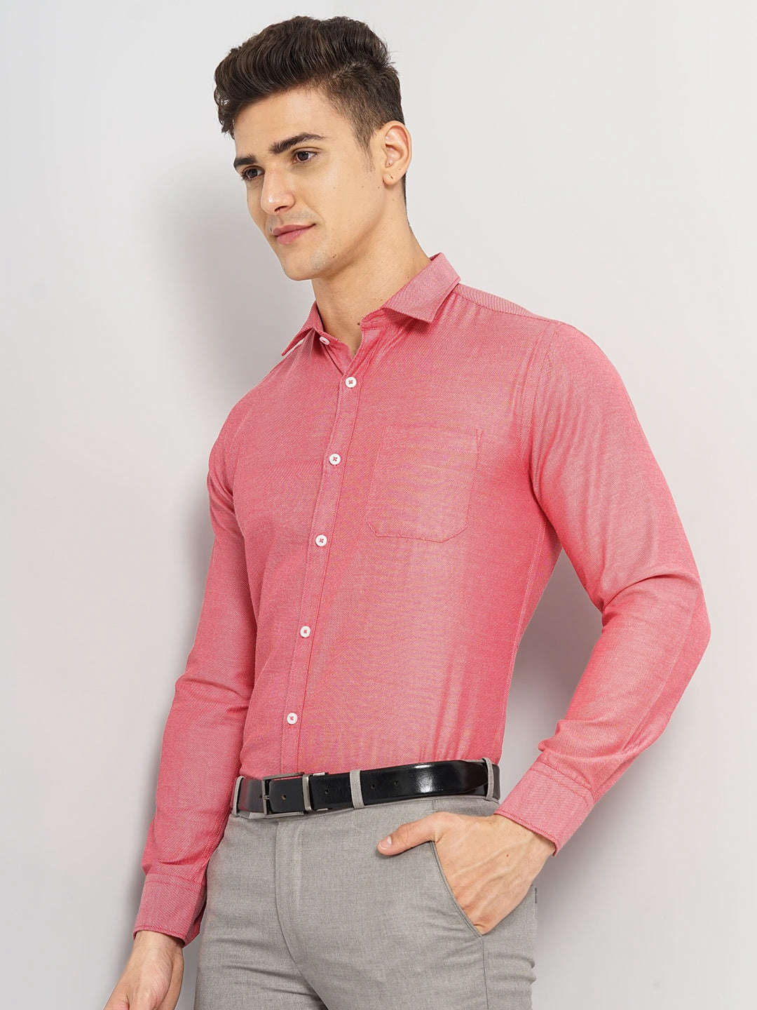 Shop Men Slim Fit Luxe Formal Shirt Online.