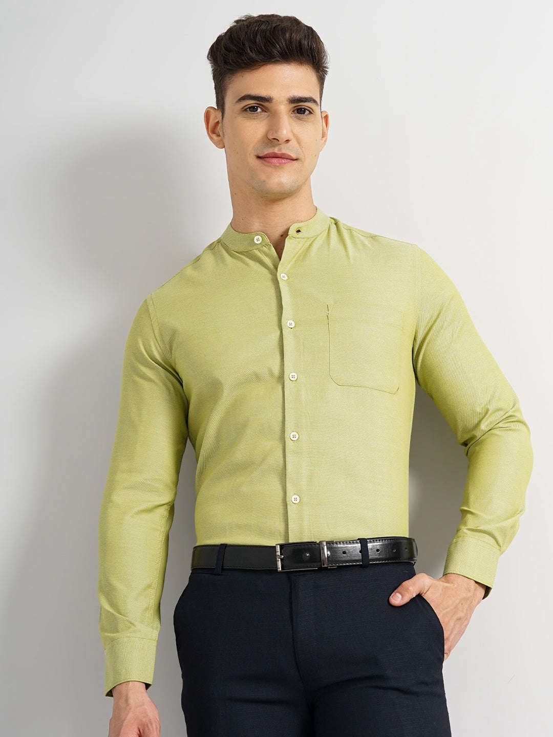 Shop Men Slim Fit Luxe Formal Shirt Online.