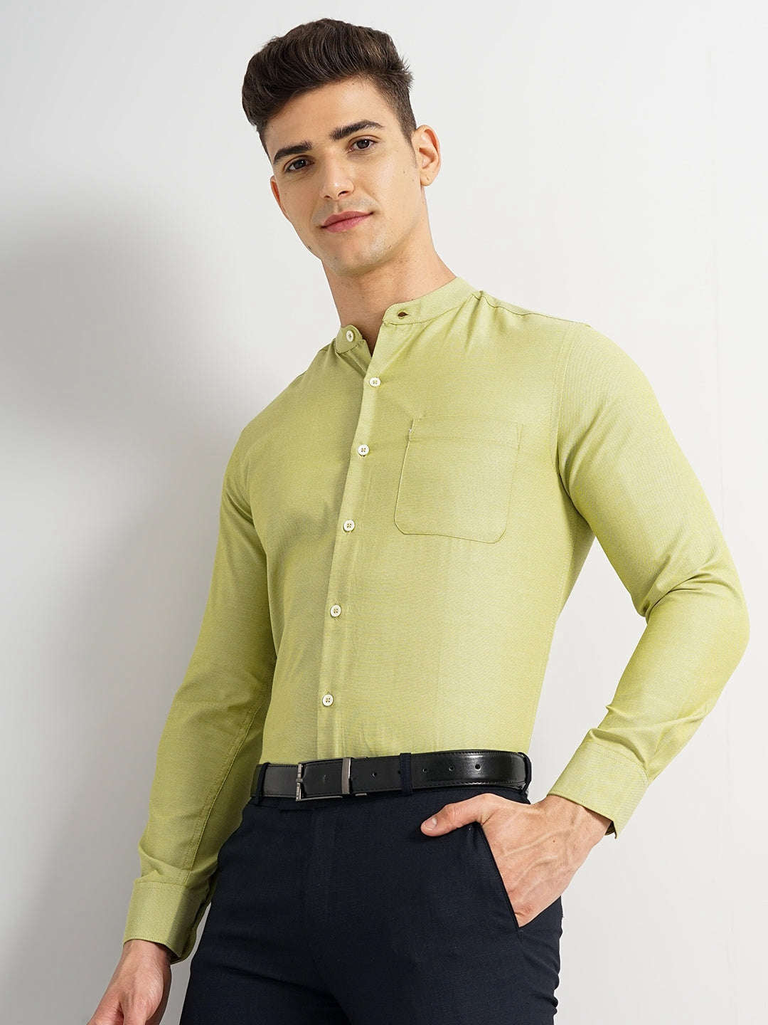 Shop Men Slim Fit Luxe Formal Shirt Online.