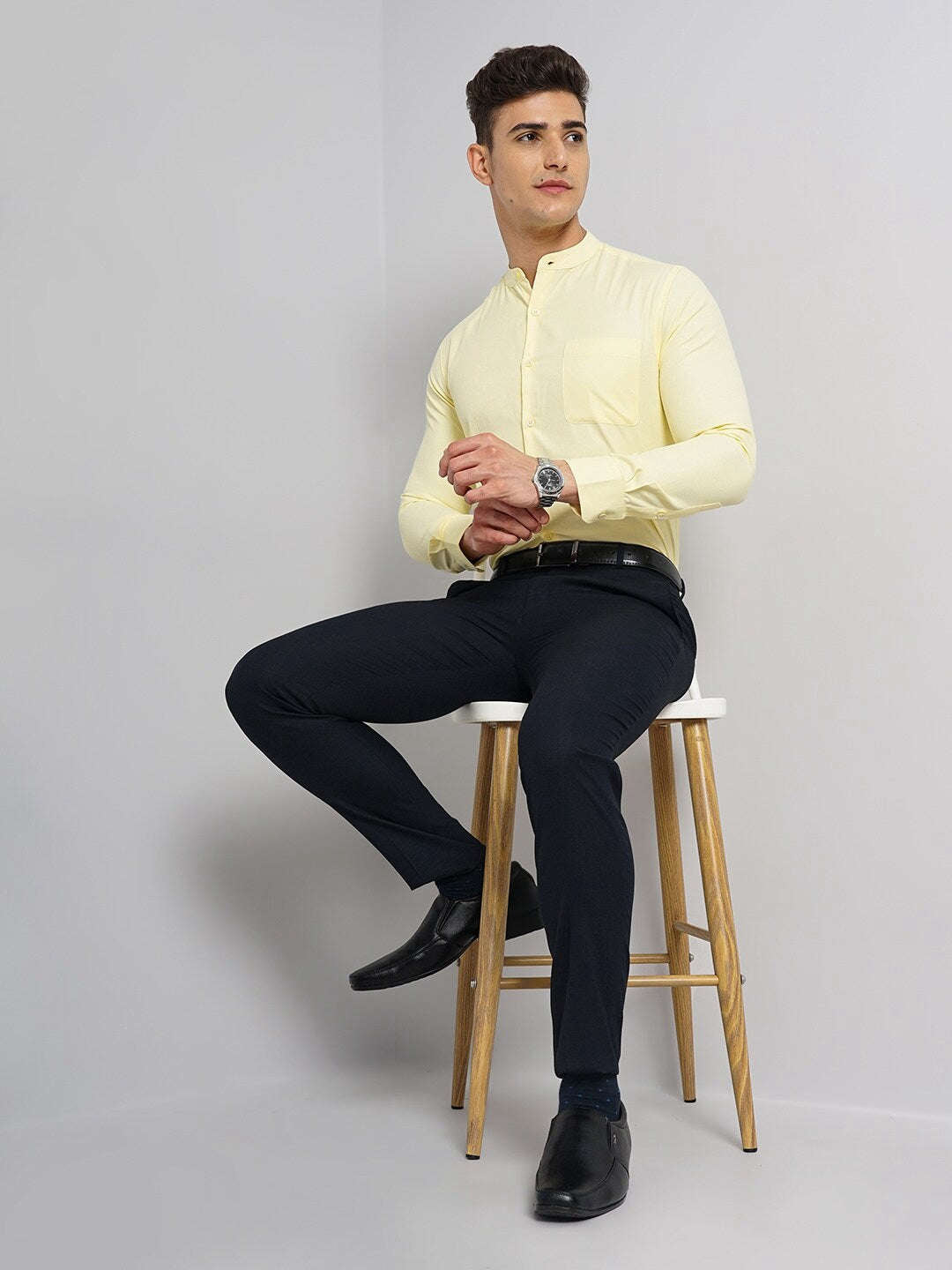 Shop Men Slim Fit Luxe Formal Shirt Online.