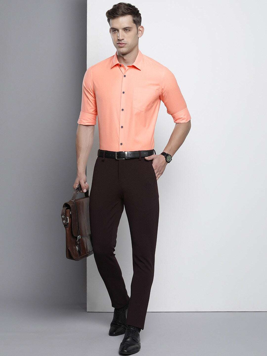 Shop Men Slim Fit Luxe Formal Shirt Online.