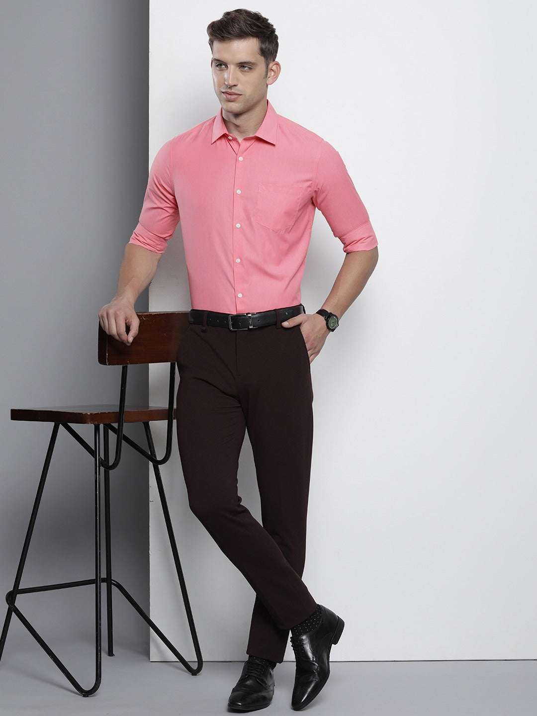 Shop Men Slim Fit Luxe Formal Shirt Online.