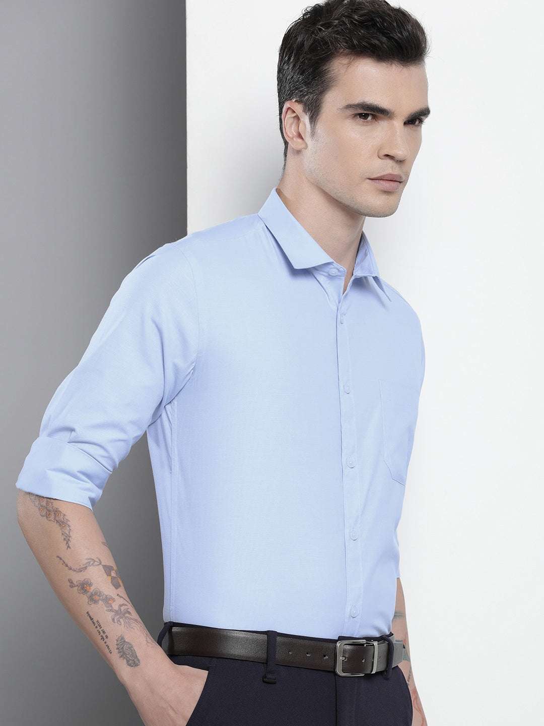 Shop Men Slim Fit Luxe Formal Shirt Online.