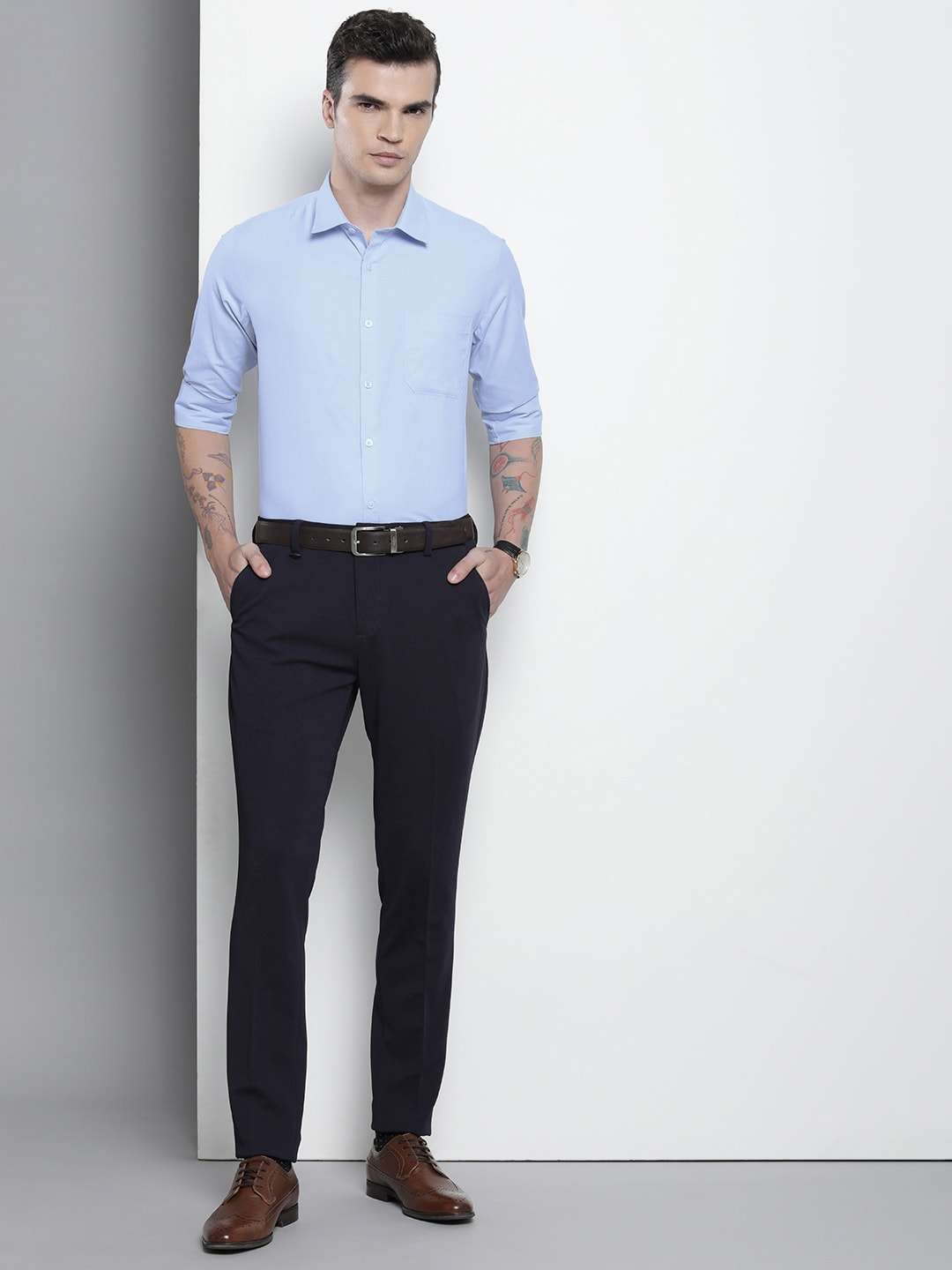 Shop Men Slim Fit Luxe Formal Shirt Online.