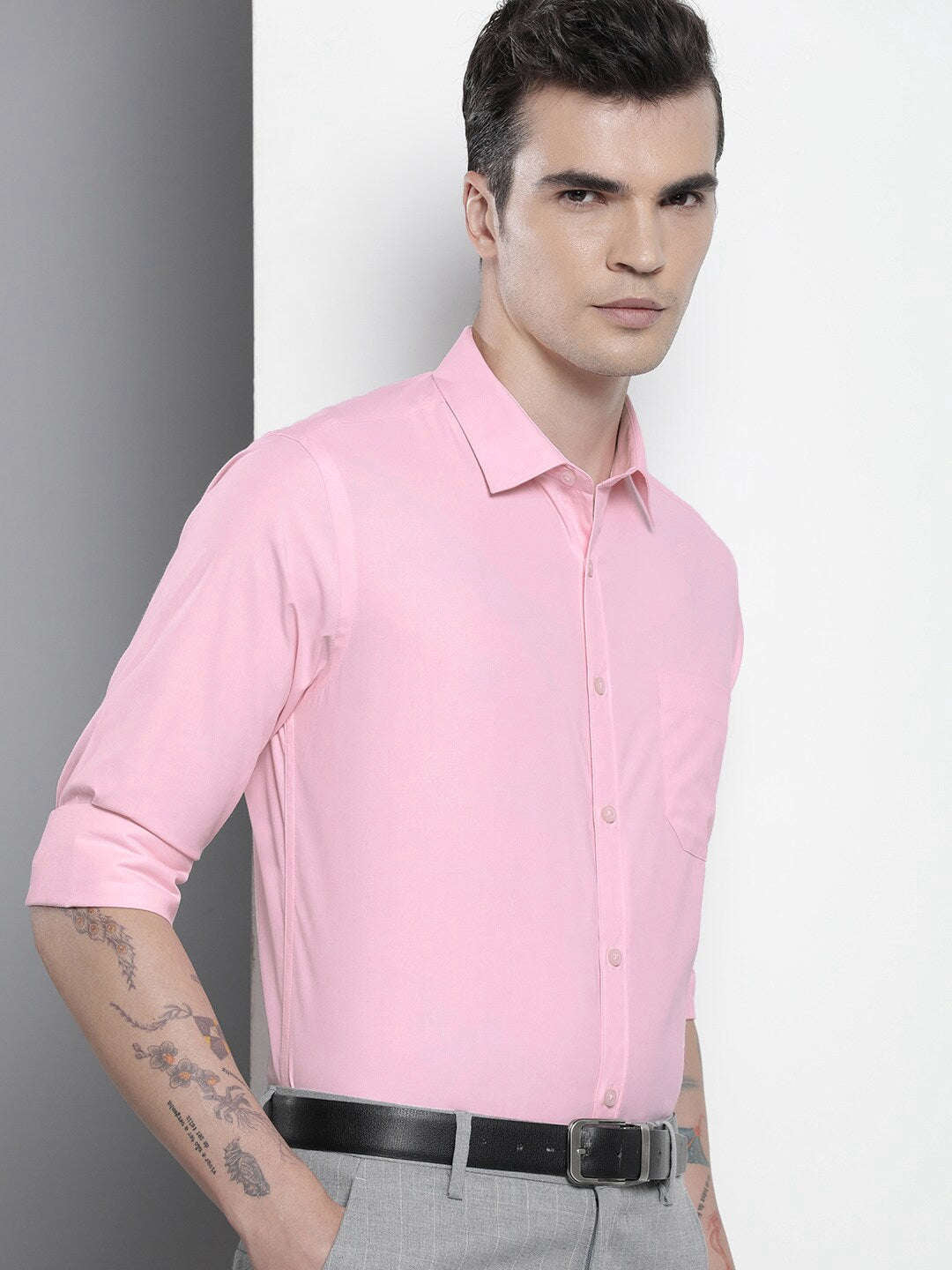 Shop Men Slim Fit Luxe Formal Shirt Online.