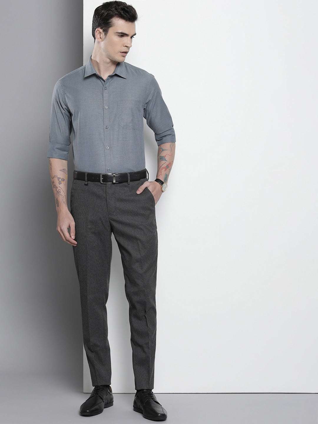 Shop Men Slim Fit Luxe Formal Shirt Online.