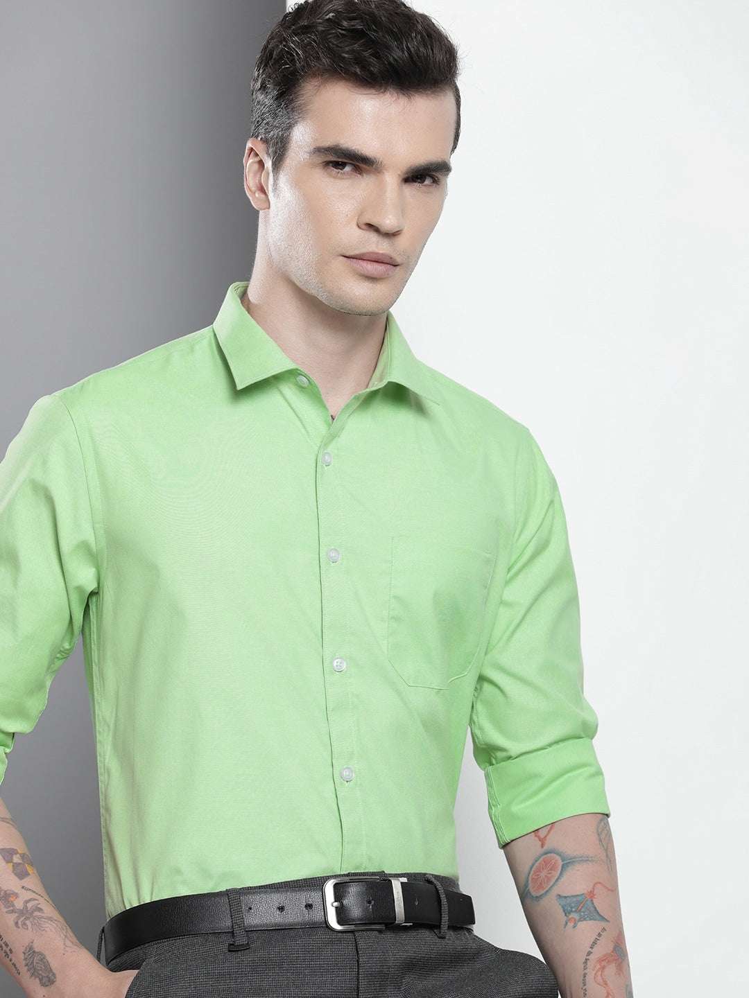 Shop Men Slim Fit Luxe Formal Shirt Online.