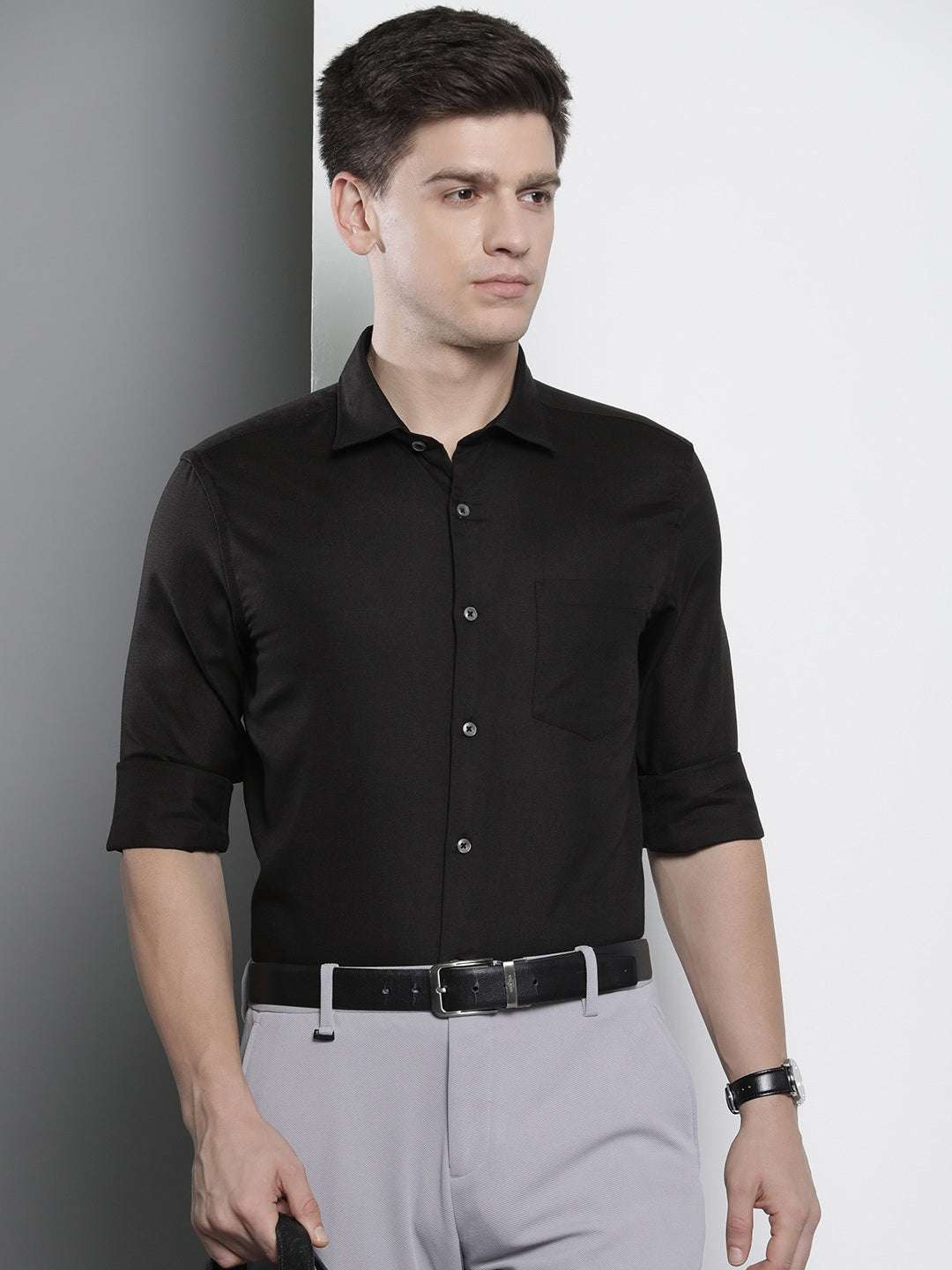 Shop Men Slim Fit Luxe Formal Shirt Online.