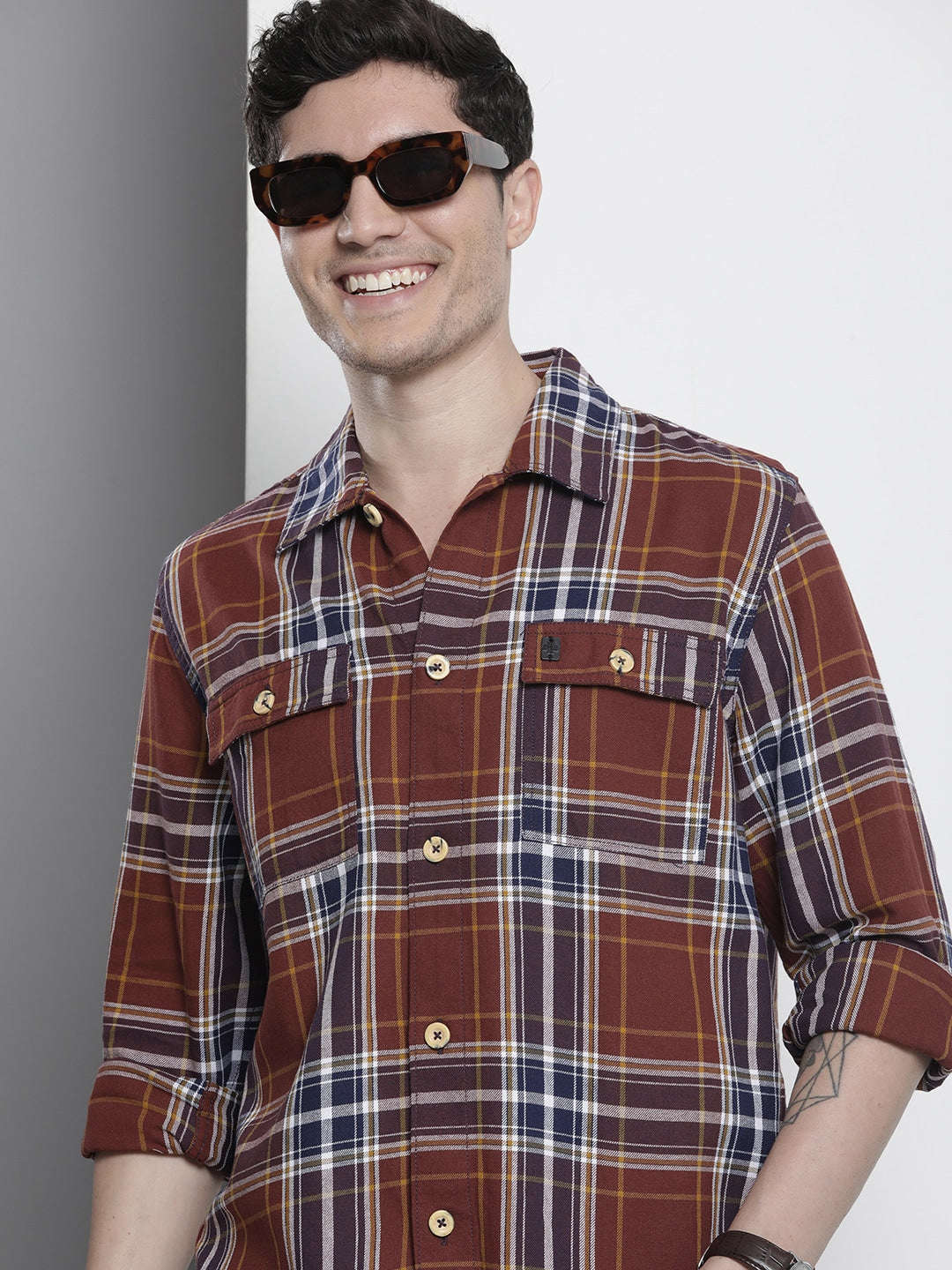 Shop Men Check Shirt Online.